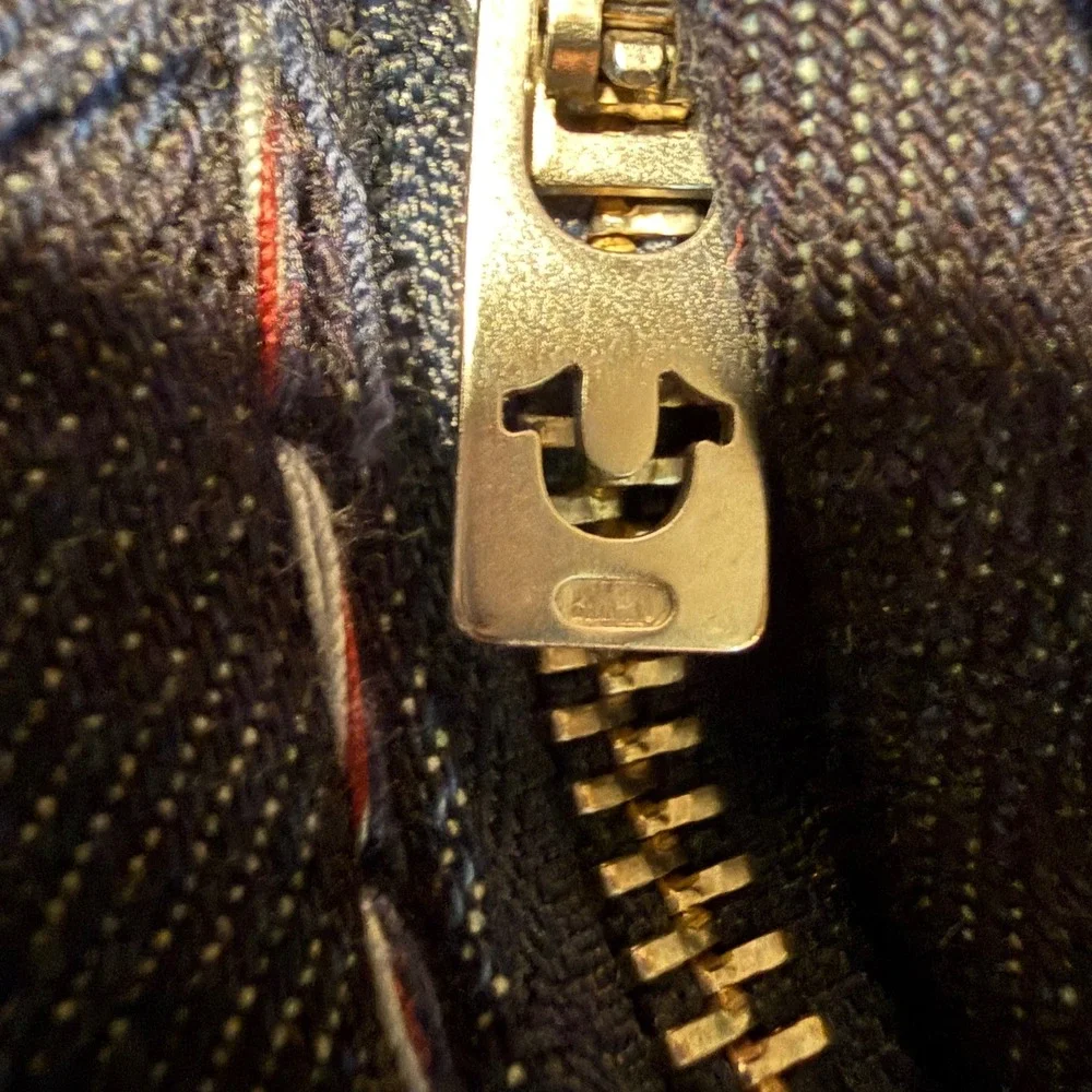 True Religion Rocco Y2K Streetwear Relaxed Skinny‎ Designer Denim Jeans Men 38
